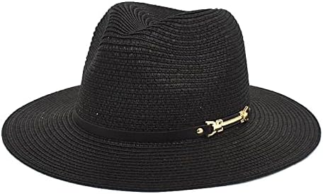 Erkekler & Kadınlar Kemer Toka Fedora Şapka Unisex Geniş Brim Disket Panama Şapka Açık Güneş Şapka Vintage Elbise
