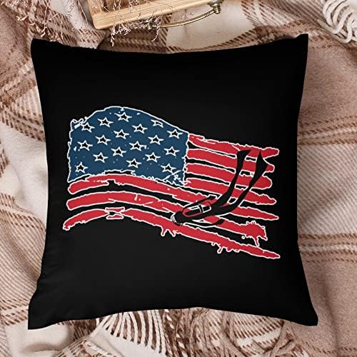 ABD Tüplü Bayrağı Atmak Yastık Kılıfı Fermuarlı Kare Yastık Kılıfı Yastıkları Koruyucu Yatak Kanepe Oturma Odası