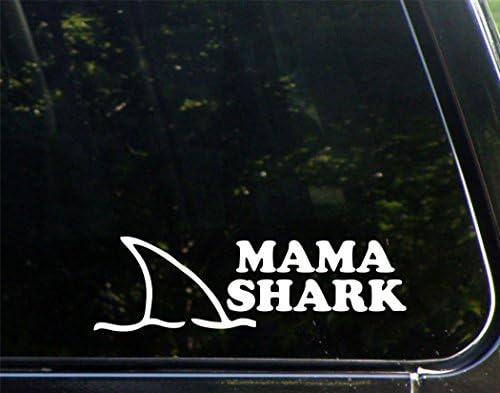 Elmas Grafik Mama Köpekbalığı (8-3/4 X 2-1 / 2) kalıp Kesim Çıkartması TAMPON çıkartması Pencereler, arabalar, Kamyonlar,