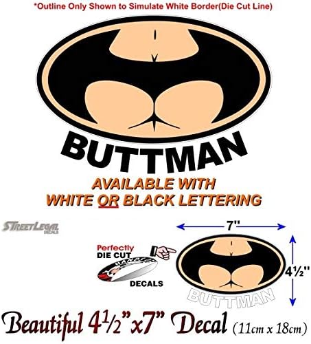 Buttman 7 Vinil Çıkartması Siyah Yazı Komik 4x4 Kamyon Offroad JDM Seksi Dizüstü Yarasa Sembolü Popo Adam Sticker