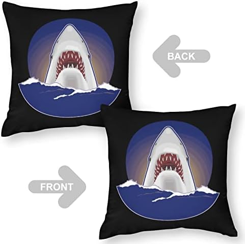 Büyük Beyaz Köpekbalığı Atmak Yastık Kılıfı Fermuarlı Kare Yastık Kılıfı Yastıkları Koruyucu Yatak Kanepe Oturma