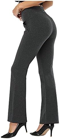 Agenlulu Yüksek Belli Pantolon Kadınlar için-4 Yönlü Streç Rahat Olmayan See Through Bootcut yoga elbisesi Pantolon
