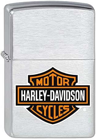 Zippo Klasik Fırçalı Krom Çakmak-Harley Davidson