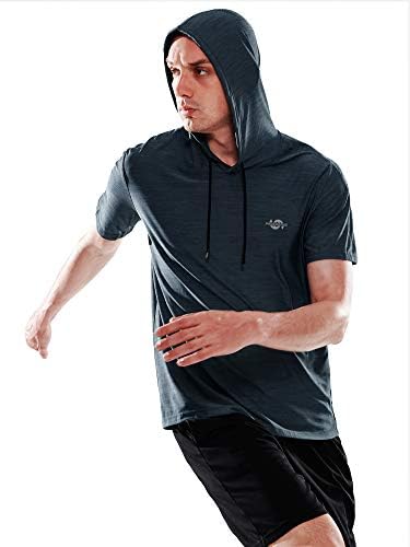 Davlumbazlı CADMUS Erkek Koşu Egzersiz Kısa Kollu Gömlek