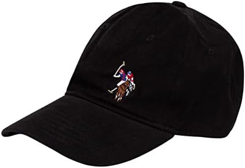 Konsept Bir ABD Polo Assn. Baba Şapkası, Kavisli Kenarlı ve İşlemeli At Logolu Yetişkin Pamuklu Ayarlanabilir Beyzbol
