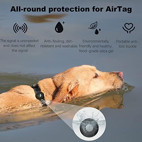 Airtag Köpek Tasması Tutucu -2 Paket,Apple Airtags için Kedi Köpek Tasmaları Takılar ve Yaka Etiketi-Hava etiketi