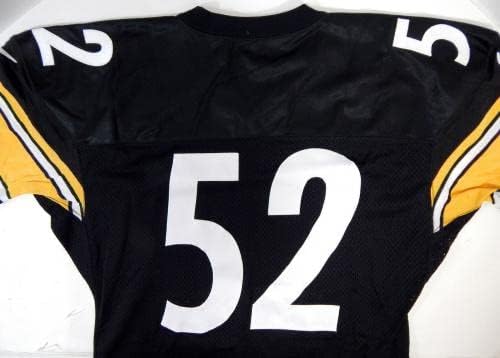 1997 Pittsburgh Steelers 52 Oyunu Yayınlandı Siyah Forma 50 DP21348 - İmzasız NFL Oyunu Kullanılmış Formalar