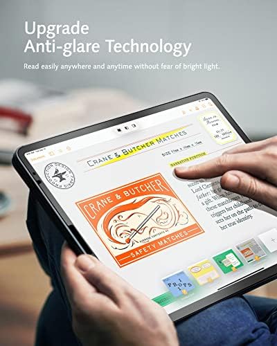 Bioton Paperfeel Pro Ekran Koruyucu ile Uyumlu iPad Pro 12.9 (2022/2021 / 2020/2018), Çıkarılabilir ve Yeniden Kullanılabilir,