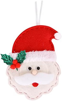 Noel Süslemeleri Dokunmamış Kolye Noel Ağacı Süsleme Kolye Karikatür Yaşlı Adam Geyik Koltuk Değneği Noel Kolye Pencere