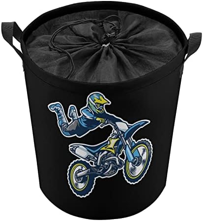 Motocross Binici Katlanabilir çamaşır sepeti Büyük çamaşır sepeti Hafif Depolama Sepeti Oyuncak Organizatör Kolları