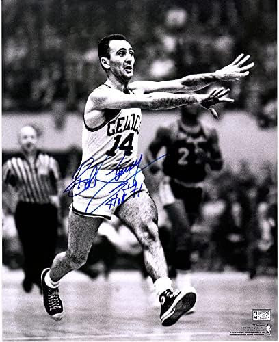 Bob Cousy Boston Celtics, HOF 71 Yazıtlı 16 x 20 Geçiş Fotoğrafını İmzaladı - İmzalı NBA Fotoğrafları