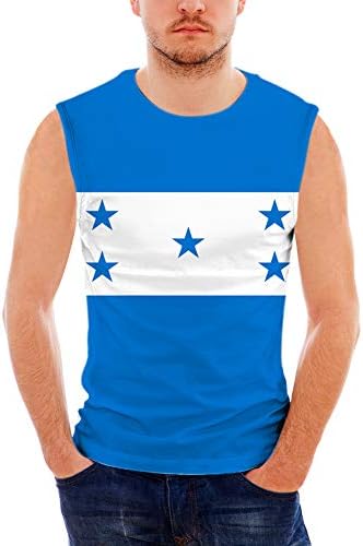 CHINEIN Erkek Temel Katı Tank Top Jersey Casual Gömlek Erkek Honduras Bayrağı
