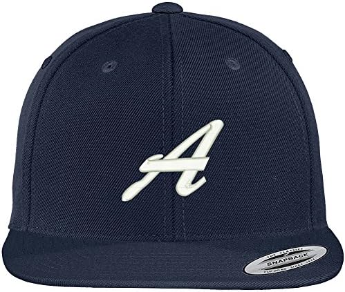 Trendy giyim mağazası mektup fırçalanmış bir komut dosyası işlemeli düz fatura Snapback beyzbol şapkası