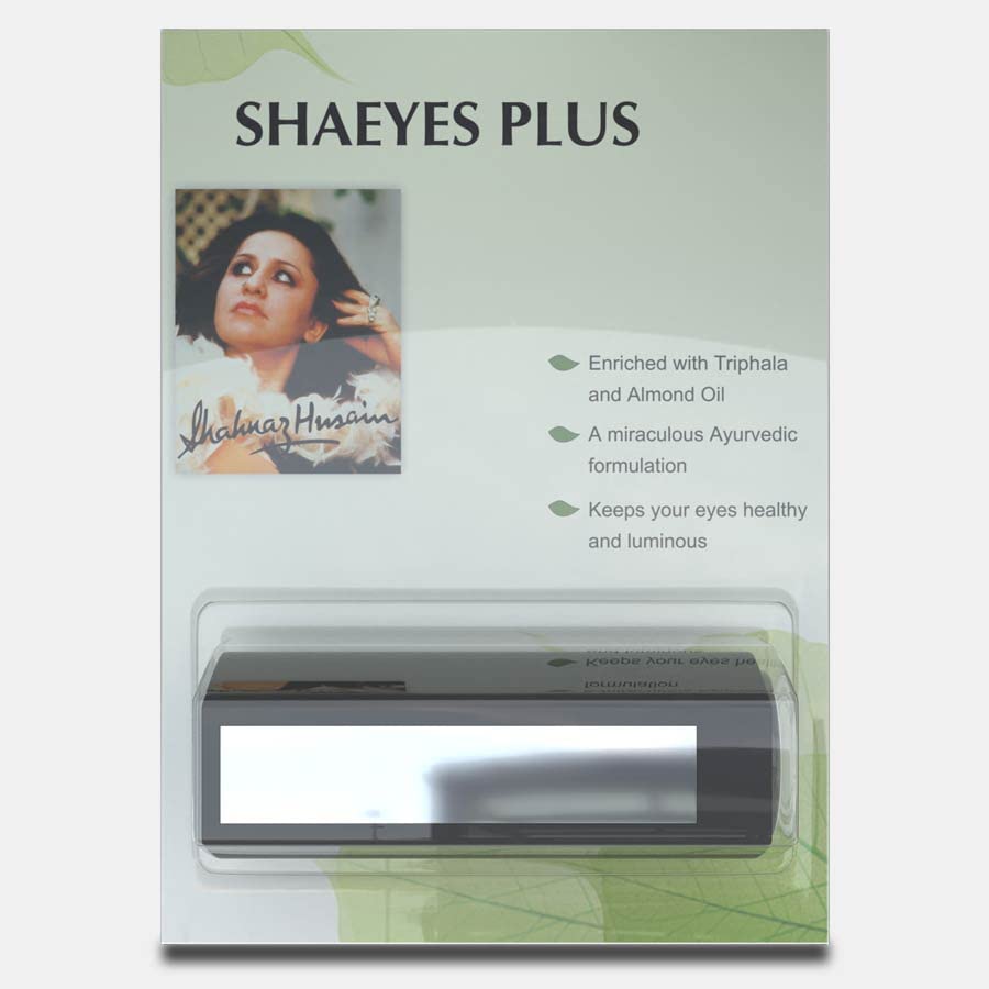 Shahnaz Husain Herbals Doğal Kajal / Shaeyes Plus / Gözler için Uzun Ömürlü Kajal / Doğal Yağların ve Bitki Özünün