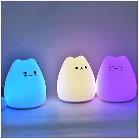 Gece lambası Mini sevimli karikatür gece lambası kedi şekilli Pat ışık lambası yumuşak gece lambası çocuklar için