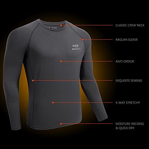 BASSDASH erkek hafif termal taban katmanı gömlek iç çamaşırı üst sıcak Ultra yumuşak hızlı kuru