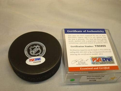 Matt Duchene İmzalı Colorado Çığ Hokeyi Diski İmzalı PSA / DNA COA 1A İmzalı NHL Diskleri