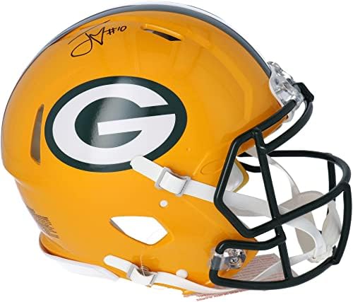 Jordan Love Green Bay Packers İmzalı Riddell Speed Otantik Kask-İmzalı NFL Kaskları