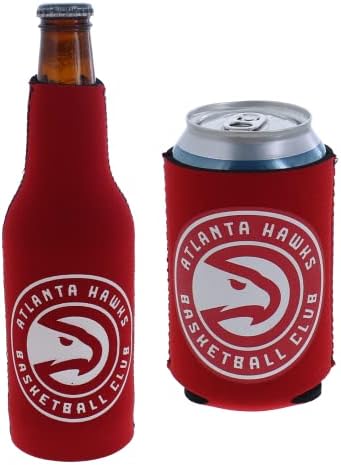 NBA Basketbol Takımı Renkli Logo Can & Şişe Tutucu İzolatör İçecek Soğutucu Seti (Atlanta Hawks)