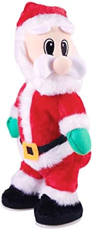 Kisangel Çocuklar Müzikal Oyuncaklar 1 adet Noel Baba Bükülmüş Kalça Twerking Şarkı Elektrikli Oyuncaklar Noel Dekorasyon