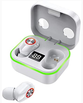 Bluetooth Kulaklıklar Gerçek Kablosuz Kulaklıklar 60H Oynatma LED Güç Göstergesi Kablosuz Şarj Kılıflı Kulaklıklar