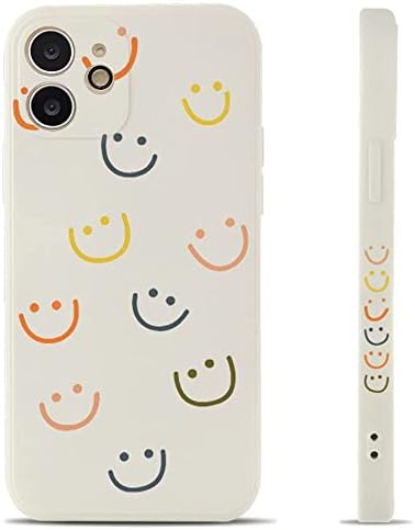 IPHONE 11 Kılıf ile uyumlu, Gülen Gülümseme Yüz Sevimli Boyalı Tasarım Kadınlar Kızlar için Yumuşak Sıvı Silikon