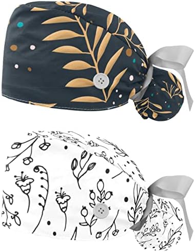 Moda Çiçek Ayarlanabilir çalışma kapağı At Kuyruğu Tutucu ile 2 Paket Fırçalama Kap Kabarık Şapka Erkekler ve Kadınlar