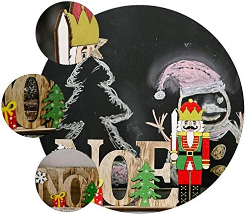 Amosfun Noel Masa Süslemeleri Centerpiece Noel Noel Noel Ağacı Fındıkkıran Asker Figürleri Noel Masa Işaretleri Şömine