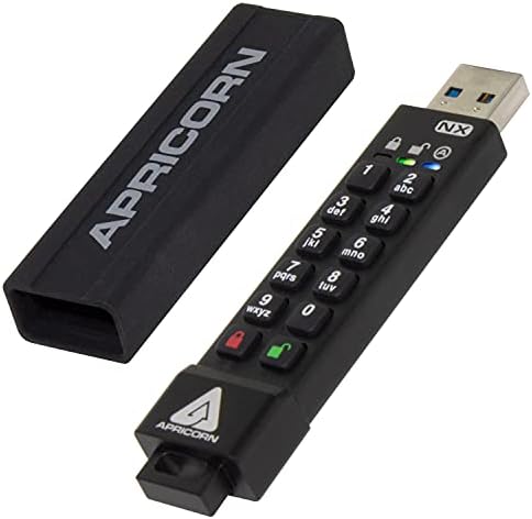Aprıcorn 500GB Aegis Asma Kilit USB 3.0 256-bit AES XTS Donanım Şifreli Taşınabilir Harici Sabit Disk ve Aegis Güvenli