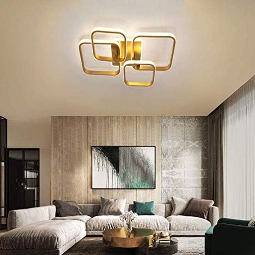 XDCHLK LED yatak odası tavan ışıkları oturma odası dekor tavan lambası gömme montaj kare tasarım kısılabilir fikstür