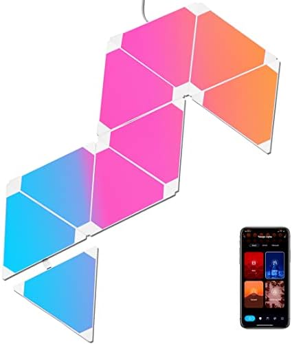 8WASAİ akıllı üçgen oyun RGBW LED duvar ışıkları, Alexa ile çalışır, oyun odası için ışık panelleri, parti dekoru,