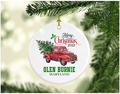 Noel Dekorasyon Ağacı Mutlu Noeller 2022 Glen Burnie Maryland Süsleme Komik Hediye Bir Aile olarak Noel Tatili Yeni