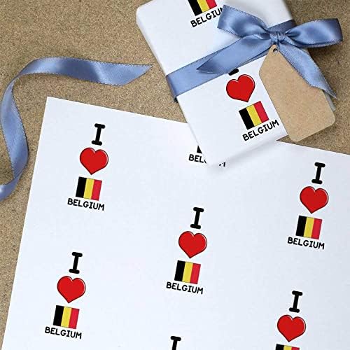 Azeeda 4 x 'Belçika'yı Seviyorum' Hediye Etiketleri / Etiketleri (GI00061147)