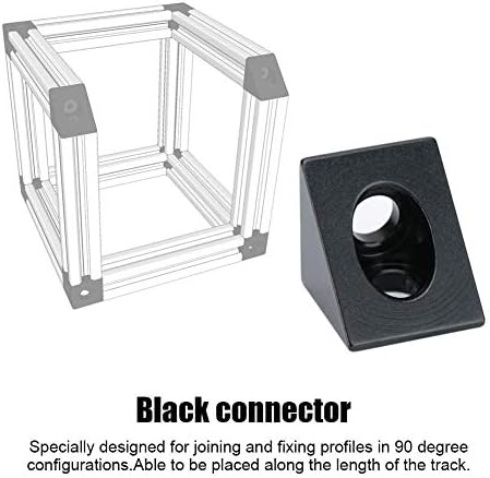 ASHATA 5 Adet Üçgen Bağlantı Alüminyum Blok, 3D Yazıcı Aksesuarları Üçgen Konnektör V Oluk Bağlantısı Alüminyum Blok