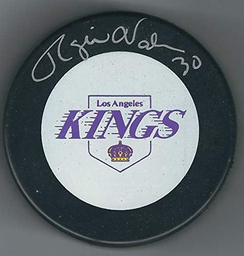 İmzalı ROGİE VACHON Los Angeles Kings Diski-İmzalı NHL Diskleri
