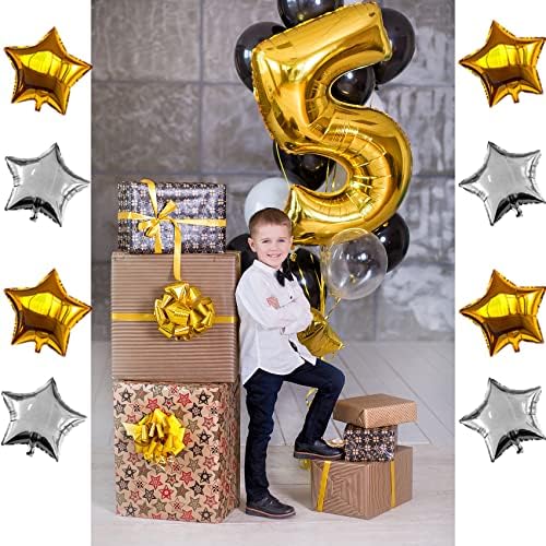 Büyük Altın 12 Numara Balonlar - 40 inç,Erkek Kız için Dev Folyo Mylar 12. Doğum Günü Balonları Süslemeleri, 12.