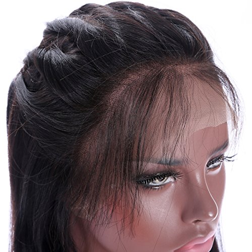 Premier 360 Dantel peruk ışık Yaki düz Brezilyalı Remy insan saç peruk kadınlar için 150 % Yoğunluk 360 Dantel ön