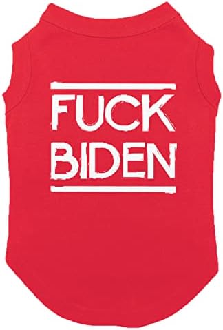 Fuck Biden-Komik Anti Demokrat Köpek Gömleği (Siyah, 3X-Büyük)