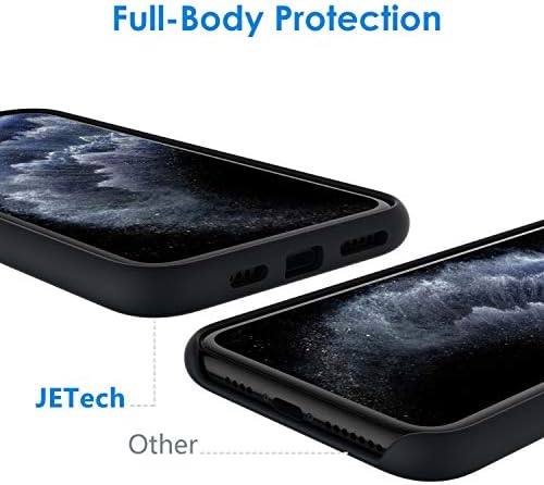 JETech Silikon Kılıf iPhone 11 Pro Max 6.5 inç, İpeksi Yumuşak Dokunuşlu Tam Vücut Koruyucu Telefon Kılıfı, Mikrofiber
