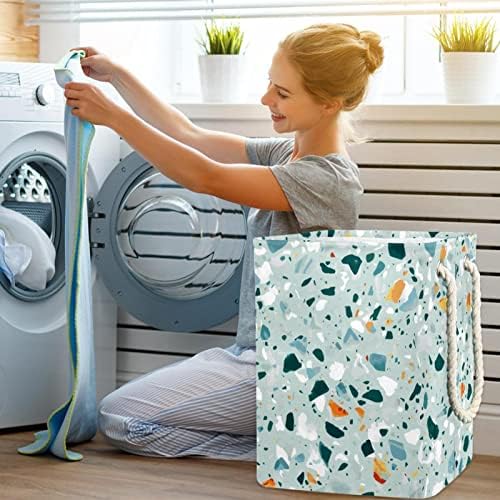 Çamaşır kollu sepet Su Geçirmez Katlanabilir çamaşır sepeti eşya kutuları Çocuk Odası ev düzenleyici Terrazzo Taş