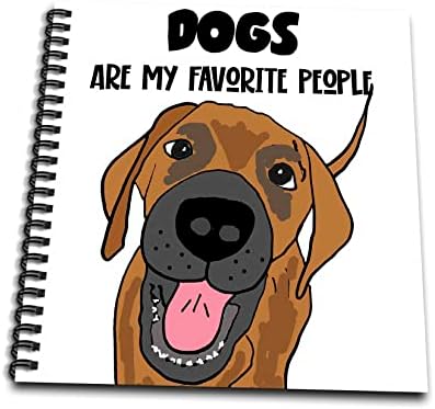 3dRose Komik Sevimli Köpekler En Sevdiğim İnsanlardır Lab Mix Kurtarma Köpeği - Çizim Kitapları (db-364598-2)