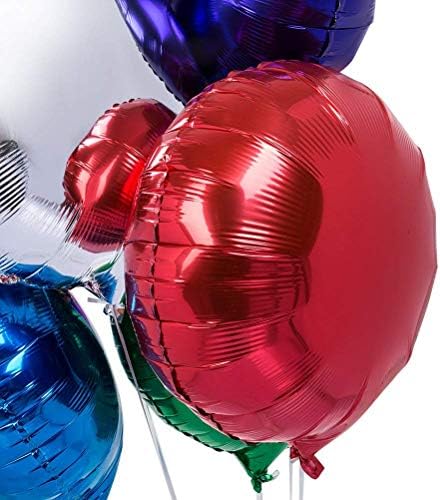 50 adet / grup Yuvarlak Şekil Folyo Mylar Helyum Balon 18 Balon Doğum Günü Partisi Dekorasyon Folyo Balonlar