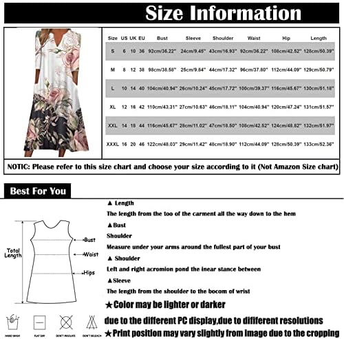 TREBIN Moda Kadın Düzensiz Çizgili Baskılı V Yaka Kısa Kollu Yarık Cep Elbise