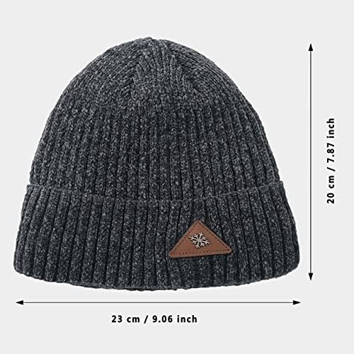 Bere Şapka Kadınlar için Unisex Saitn Kaplı Örgü şapka Akrilik Kış Hımbıl Şapka İpek Yumuşak Sıcak Kaflı Şapka