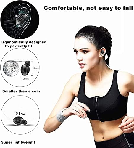 Hoseili【2022yeni sürümbluetooth Kulaklıklar】.Bluetooth 5.0 Kablosuz Kulaklık kulak Stereo Ses Mikrofon Mini kablosuz