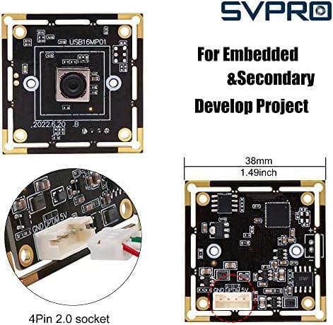 SVPRO Otofokus USB Kamera Modülü için Bilgisayar, IMX298 16MP CMOS USB Kamera için OpenCV LightBurn UVC Video Kamera,