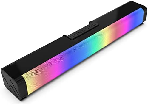ZCMEB bilgisayar oyunu hoparlörler RGB ışık ile güçlü bas Stereo ses USB 3.5 mm optik Soundbar PC 20W Hoparlör Mobil