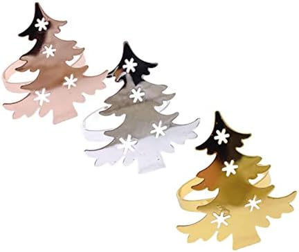 ISMARLAMA 3 adet Noel Ağacı Peçete Toka Kış Dekor Ev Düğün Dekor için Doğuş Aksesuarları Peçete Halkaları Peçete