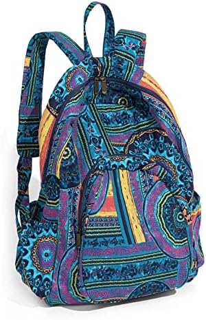 OPQRSTU Kadın Hippi El Çantası Büyük Kapasiteli Bohem Çanta Taşınabilir Turist Moda Sırt Çantaları (Yeşil Mor)