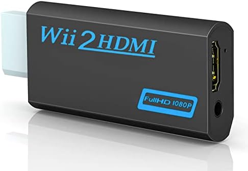 Wii Hdmı Dönüştürücü Adaptör, Wii 2 Hdmı 1080P Konnektör Çıkışı Video 3.5 mm Ses - Tüm Wii Ekran Modlarını Destekler,